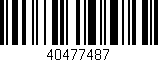 Código de barras (EAN, GTIN, SKU, ISBN): '40477487'