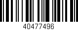 Código de barras (EAN, GTIN, SKU, ISBN): '40477496'