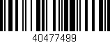 Código de barras (EAN, GTIN, SKU, ISBN): '40477499'