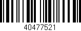 Código de barras (EAN, GTIN, SKU, ISBN): '40477521'