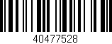 Código de barras (EAN, GTIN, SKU, ISBN): '40477528'