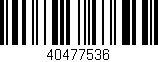 Código de barras (EAN, GTIN, SKU, ISBN): '40477536'