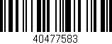 Código de barras (EAN, GTIN, SKU, ISBN): '40477583'
