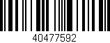 Código de barras (EAN, GTIN, SKU, ISBN): '40477592'
