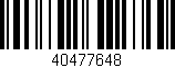 Código de barras (EAN, GTIN, SKU, ISBN): '40477648'