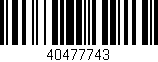 Código de barras (EAN, GTIN, SKU, ISBN): '40477743'