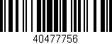 Código de barras (EAN, GTIN, SKU, ISBN): '40477756'