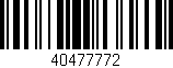 Código de barras (EAN, GTIN, SKU, ISBN): '40477772'