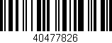 Código de barras (EAN, GTIN, SKU, ISBN): '40477826'