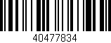 Código de barras (EAN, GTIN, SKU, ISBN): '40477834'