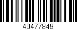 Código de barras (EAN, GTIN, SKU, ISBN): '40477849'