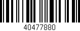 Código de barras (EAN, GTIN, SKU, ISBN): '40477880'
