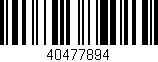 Código de barras (EAN, GTIN, SKU, ISBN): '40477894'