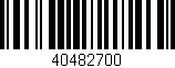 Código de barras (EAN, GTIN, SKU, ISBN): '40482700'
