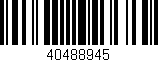 Código de barras (EAN, GTIN, SKU, ISBN): '40488945'