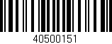 Código de barras (EAN, GTIN, SKU, ISBN): '40500151'