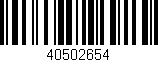 Código de barras (EAN, GTIN, SKU, ISBN): '40502654'