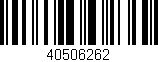 Código de barras (EAN, GTIN, SKU, ISBN): '40506262'