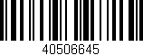 Código de barras (EAN, GTIN, SKU, ISBN): '40506645'