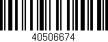 Código de barras (EAN, GTIN, SKU, ISBN): '40506674'