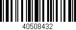 Código de barras (EAN, GTIN, SKU, ISBN): '40508432'