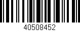 Código de barras (EAN, GTIN, SKU, ISBN): '40508452'