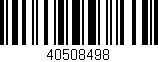 Código de barras (EAN, GTIN, SKU, ISBN): '40508498'