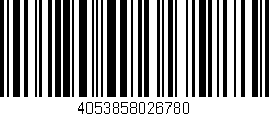 Código de barras (EAN, GTIN, SKU, ISBN): '4053858026780'