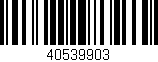 Código de barras (EAN, GTIN, SKU, ISBN): '40539903'