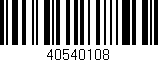 Código de barras (EAN, GTIN, SKU, ISBN): '40540108'