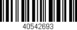 Código de barras (EAN, GTIN, SKU, ISBN): '40542693'