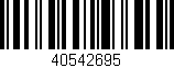 Código de barras (EAN, GTIN, SKU, ISBN): '40542695'