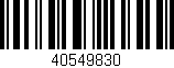Código de barras (EAN, GTIN, SKU, ISBN): '40549830'
