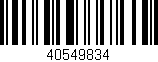 Código de barras (EAN, GTIN, SKU, ISBN): '40549834'