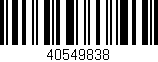 Código de barras (EAN, GTIN, SKU, ISBN): '40549838'