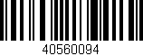 Código de barras (EAN, GTIN, SKU, ISBN): '40560094'