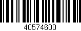 Código de barras (EAN, GTIN, SKU, ISBN): '40574600'