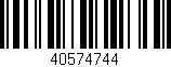 Código de barras (EAN, GTIN, SKU, ISBN): '40574744'