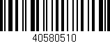Código de barras (EAN, GTIN, SKU, ISBN): '40580510'