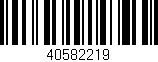 Código de barras (EAN, GTIN, SKU, ISBN): '40582219'