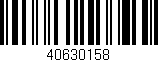 Código de barras (EAN, GTIN, SKU, ISBN): '40630158'