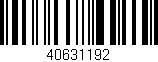 Código de barras (EAN, GTIN, SKU, ISBN): '40631192'