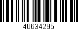 Código de barras (EAN, GTIN, SKU, ISBN): '40634295'