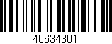 Código de barras (EAN, GTIN, SKU, ISBN): '40634301'