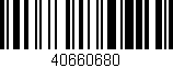 Código de barras (EAN, GTIN, SKU, ISBN): '40660680'