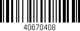 Código de barras (EAN, GTIN, SKU, ISBN): '40670408'