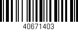 Código de barras (EAN, GTIN, SKU, ISBN): '40671403'