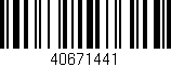 Código de barras (EAN, GTIN, SKU, ISBN): '40671441'