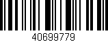 Código de barras (EAN, GTIN, SKU, ISBN): '40699779'