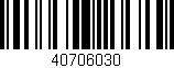 Código de barras (EAN, GTIN, SKU, ISBN): '40706030'